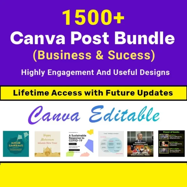 1500+ Canva Posts Bundle